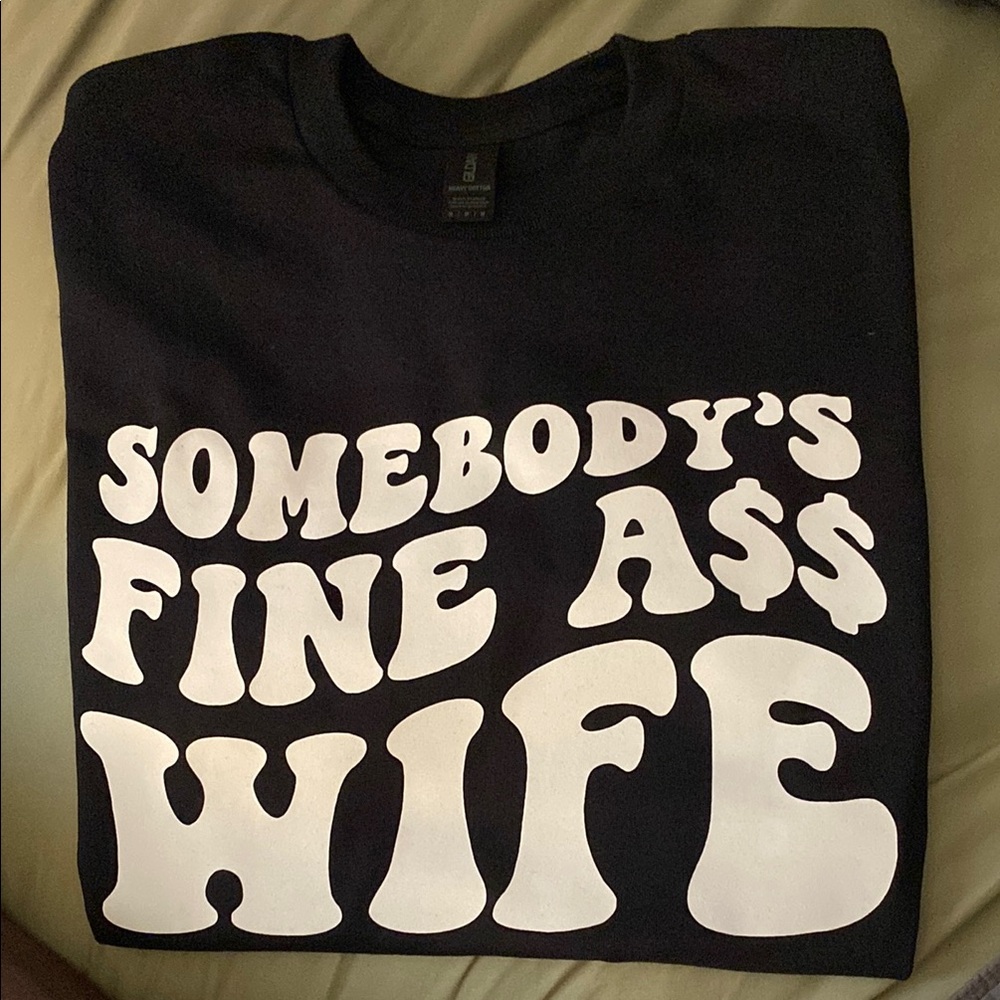 Black Tee with Playful White Text